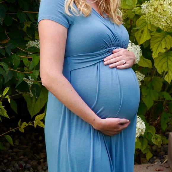 Pinkblush Blue Wrap Dress - Picture 3 of 10